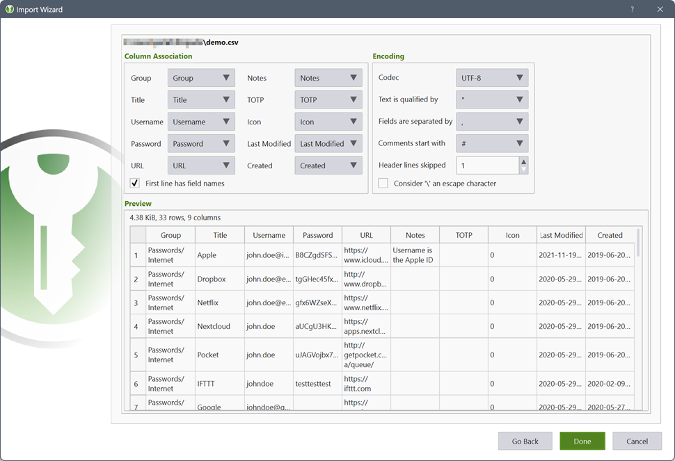 CSV Import Wizard